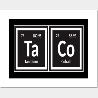 Taco Periodic Table Posters and Art